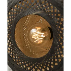 Style Boho-Chic-Good & Mojo Plafonnier PALAWAN Noir, 1 lumière