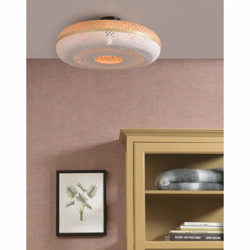 Style Boho-Chic-Good & Mojo Plafonnier PALAWAN Noir, 1 lumière