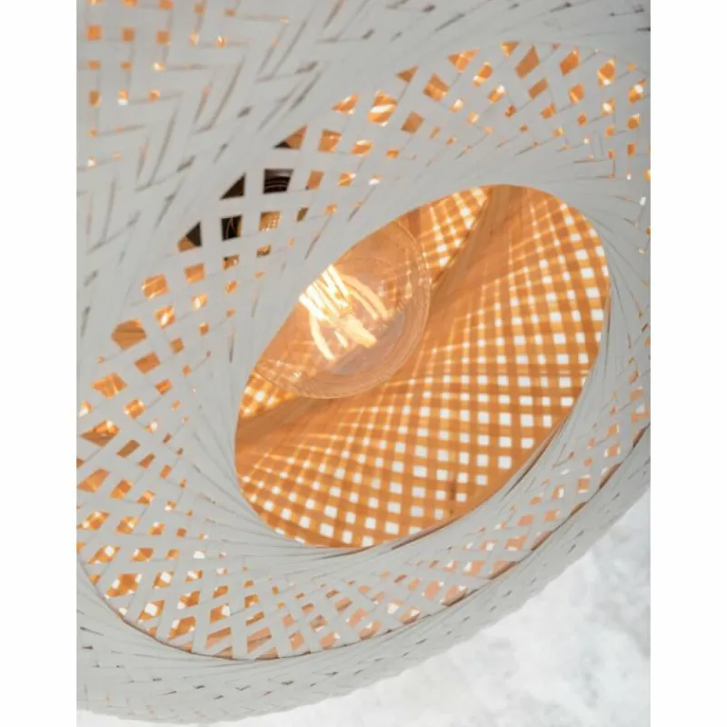 Style Boho-Chic-Good & Mojo Plafonnier PALAWAN Noir, 1 lumière