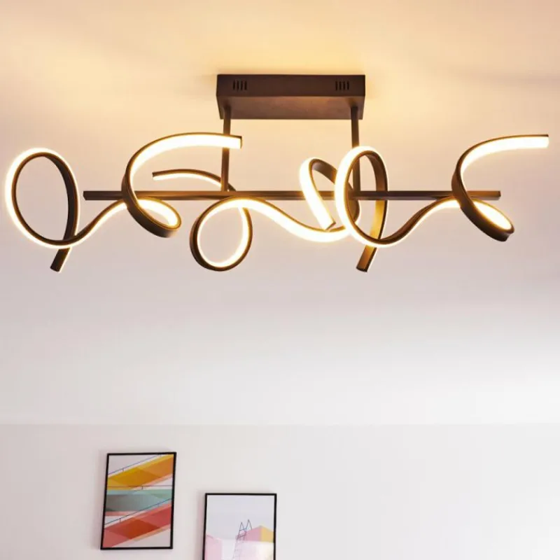 hofstein Plafonnier Gora LED Noir, 3 lumières* Éclairage Led