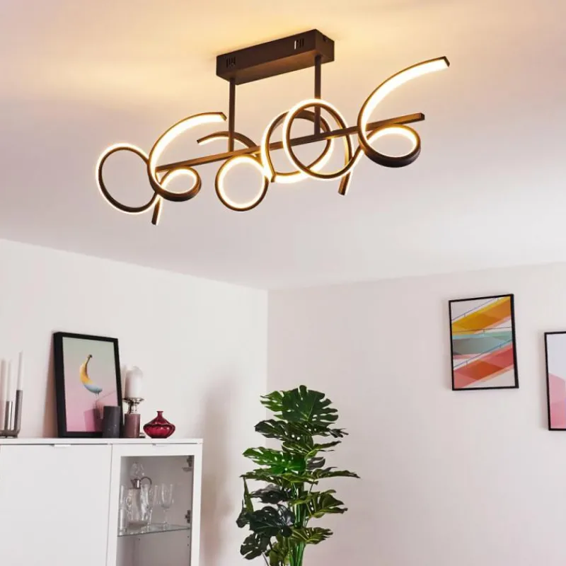 hofstein Plafonnier Gora LED Noir, 3 lumières* Éclairage Led