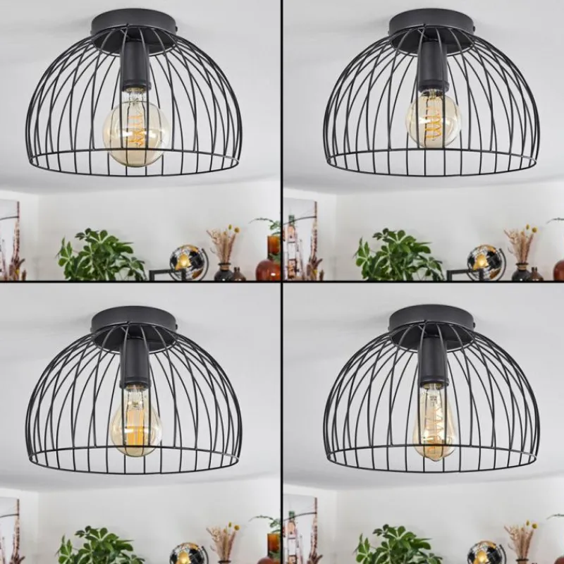 Lampes Industrielles-hofstein Plafonnier Gourel Noir, 1 lumière