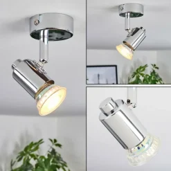 hofstein Plafonnier Grafberg Chrome, 1 lumière