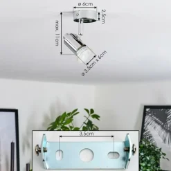 hofstein Plafonnier Grafberg Chrome, 1 lumière