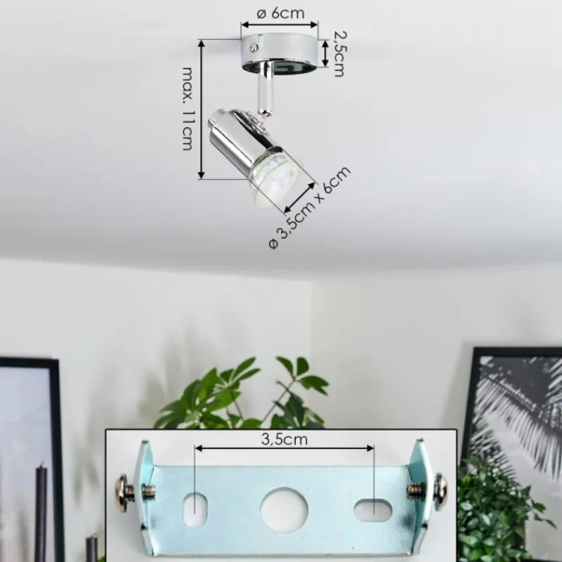 hofstein Plafonnier Grafberg Chrome, 1 lumière