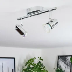 hofstein Plafonnier Grafberg Chrome, 2 lumières