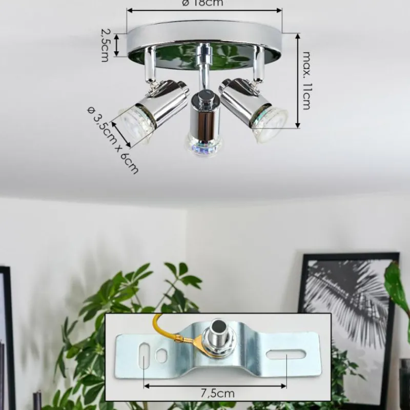 hofstein Plafonnier Grafberg Chrome, 3 lumières