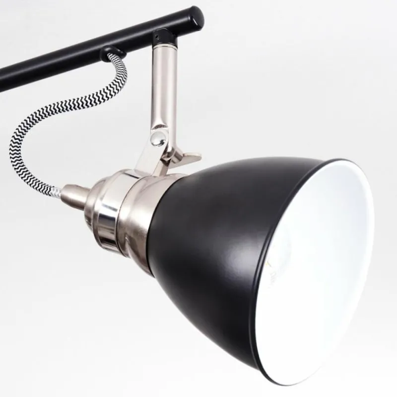 hofstein Plafonnier Gralingen Nickel mat, Noir, 4 lumières