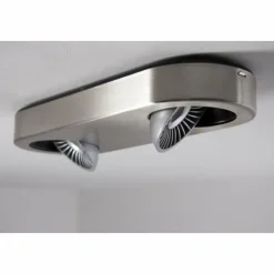 hofstein Plafonnier Granada LED Nickel mat, 2 lumières