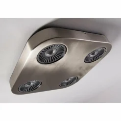 hofstein Plafonnier Granada LED Nickel mat, 4 lumières
