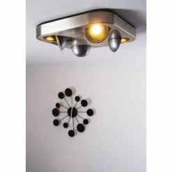 hofstein Plafonnier Granada LED Nickel mat, 4 lumières