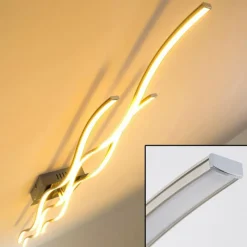 hofstein Plafonnier Grant LED Acier inoxydable, 3 lumières