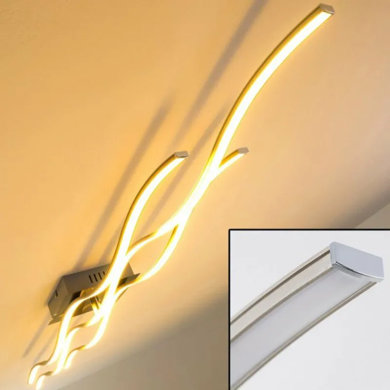 hofstein Plafonnier Grant LED Acier inoxydable, 3 lumières