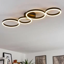 hofstein Plafonnier Grasse LED Noir, 1 lumière