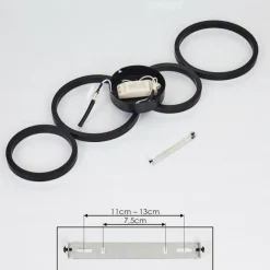 hofstein Plafonnier Grasse LED Noir, 1 lumière