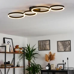 hofstein Plafonnier Grasse LED Noir, 1 lumière