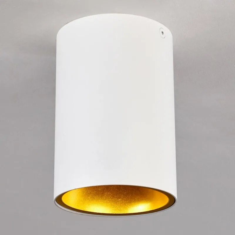 Lampes Dorées-hofstein Plafonnier Grenada Or, Blanc, 1 lumière