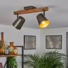 Lampes Dorées-hofstein Plafonnier Gressot Écru, Nickel mat, 2 lumières