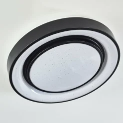 hofstein Plafonnier Grimacco LED Noir, 1 lumière, Changeur de couleurs