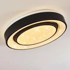 hofstein Plafonnier Grimacco LED Noir, 1 lumière, Changeur de couleurs
