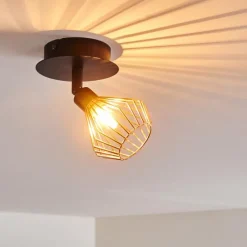 hofstein Plafonnier Grönhöj Noir, 1 lumière* Spots Et Projecteurs