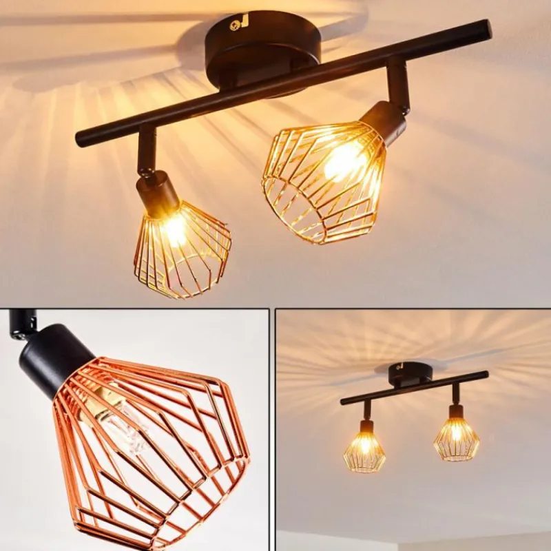 hofstein Plafonnier Grönhöj Noir, 2 lumières