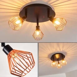 hofstein Plafonnier Grönhöj Noir, 3 lumières