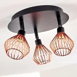 hofstein Plafonnier Grönhöj Noir, 3 lumières