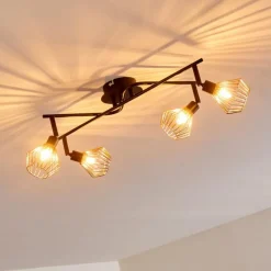 Lampe Plafonnier Grönhöj Noir, 4 lumières* Spots Et Projecteurs