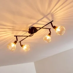 Lampe Plafonnier Grönhöj Noir, 4 lumières* Spots Et Projecteurs