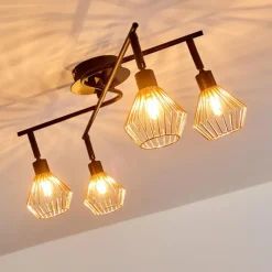 Lampe Plafonnier Grönhöj Noir, 4 lumières* Spots Et Projecteurs