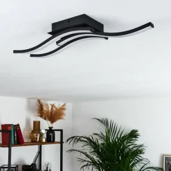 hofstein Plafonnier Grossari LED Noir, 3 lumières