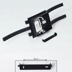 hofstein Plafonnier Grossari LED Noir, 3 lumières