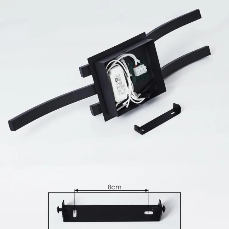 hofstein Plafonnier Grossari LED Noir, 3 lumières