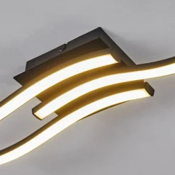 hofstein Plafonnier Grossari LED Noir, 3 lumières