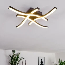 hofstein Plafonnier Grossarl LED Noir, 4 lumières