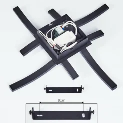 hofstein Plafonnier Grossarl LED Noir, 4 lumières