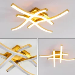 Lampes Dorées-hofstein Plafonnier Grossarl LED Or, 4 lumières