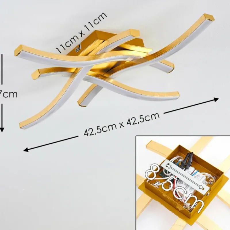 Lampes Dorées-hofstein Plafonnier Grossarl LED Or, 4 lumières