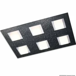 Luminaires Grossmann Plafonnier Grossmann BASIC LED Anthracite, 6 lumières* Éclairage Led
