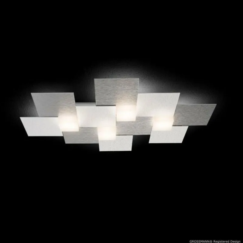 Luminaires Grossmann Plafonnier Grossmann CREO LED Aluminium, 4 lumières* Éclairage Led