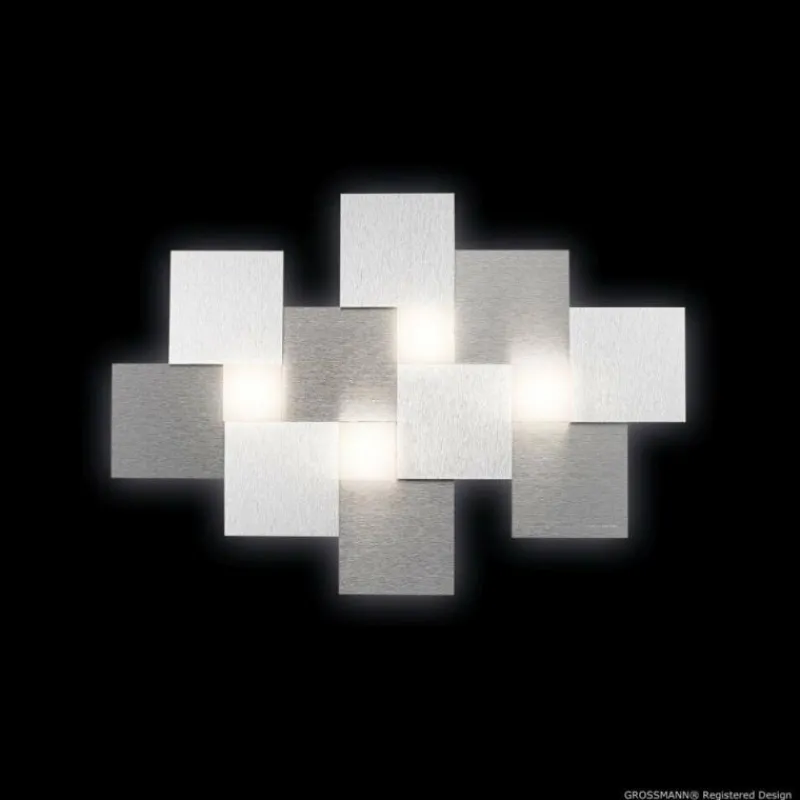 Luminaires Grossmann Plafonnier Grossmann CREO LED Aluminium, 4 lumières* Éclairage Led