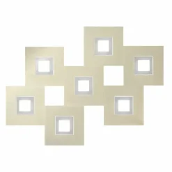 Luminaires Grossmann Plafonnier Grossmann Karree LED Titane, 7 lumières* Éclairage Led