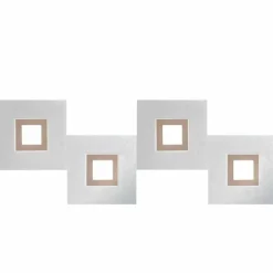 Luminaires Grossmann Plafonnier Grossmann KARREE LED Aluminium, Cuivre, 4 lumières* Éclairage Led