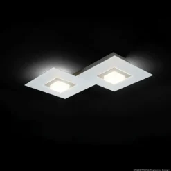Luminaires Grossmann Plafonnier Grossmann KARREE LED Aluminium, Titane, 2 lumières* Éclairage Led