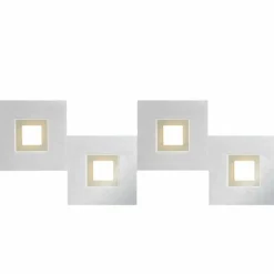 Luminaires Grossmann Plafonnier Grossmann KARREE LED Aluminium, Champagne, 4 lumières* Éclairage Led