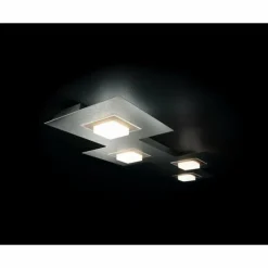 Luminaires Grossmann Plafonnier Grossmann KARREE LED Aluminium, Champagne, 4 lumières* Éclairage Led
