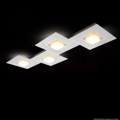 Luminaires Grossmann Plafonnier Grossmann KARREE LED Aluminium, Champagne, 4 lumières* Éclairage Led