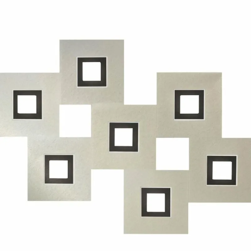 Luminaires Grossmann Plafonnier Grossmann KARREE LED Noir, 7 lumières* Éclairage Led