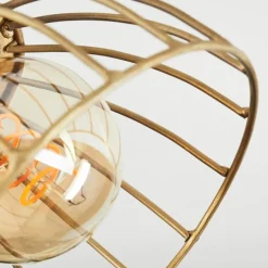 Lampes Dorées-hofstein Plafonnier Grunnfjord Or, Bois foncé, 2 lumières